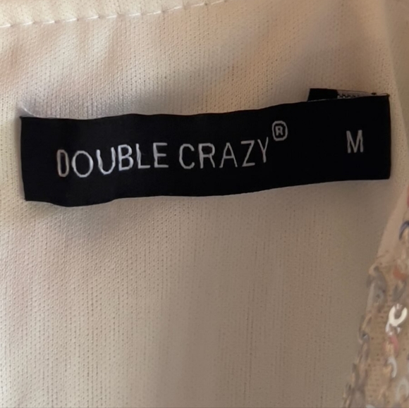 Double Crazy Ruched Sequin Bodycon Dress size M, worn once, great condition - Picture 2 of 4